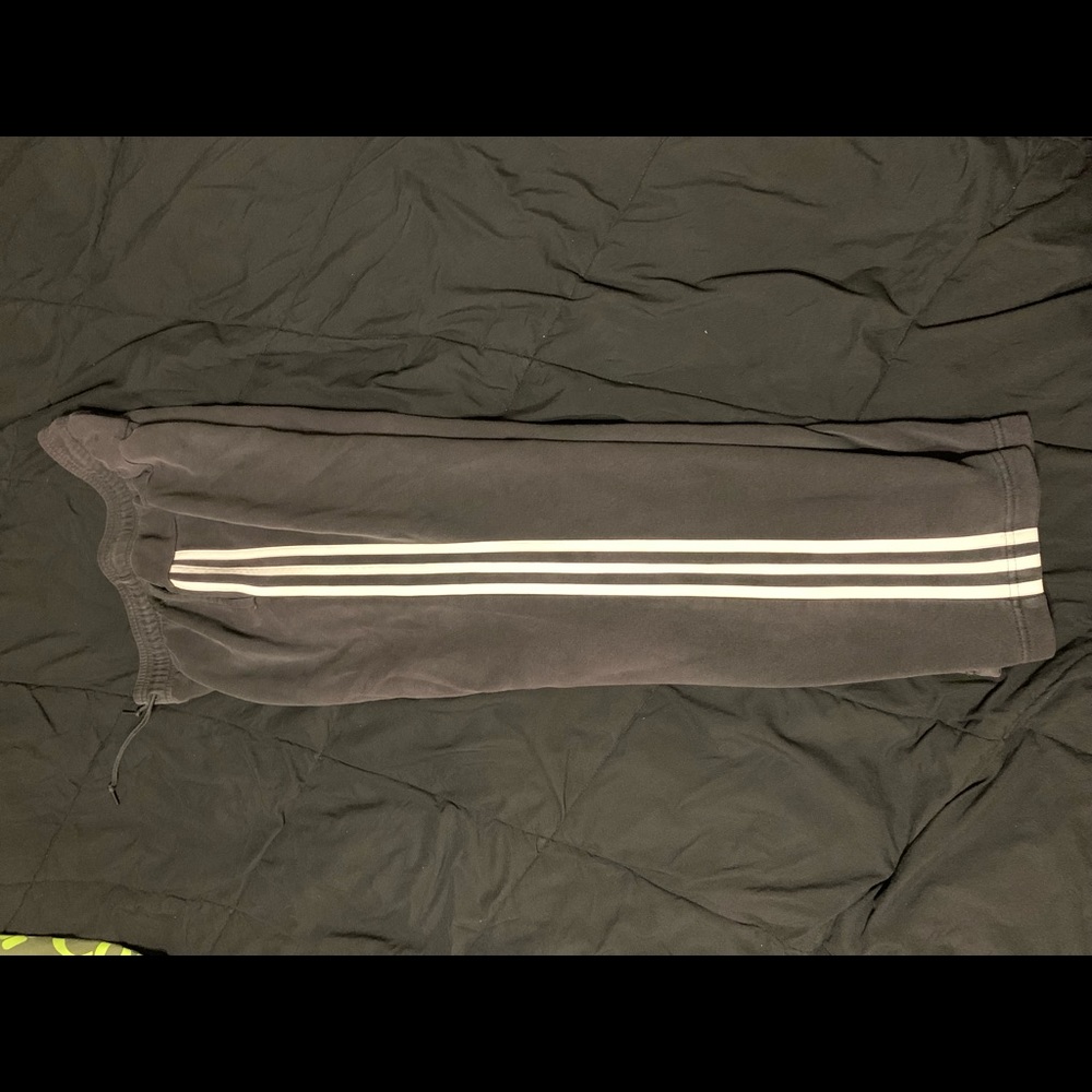 black adidas men’s sweatpants size large